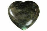 Flashy Polished Labradorite Heart - Madagascar #167283-1